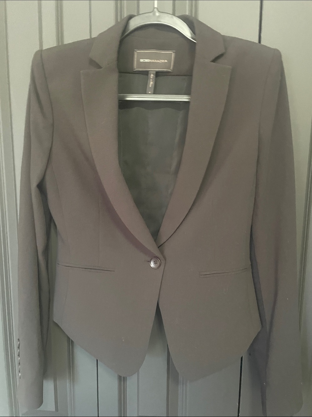 BCBGMaxAzria Black Tailored One-Button Blazer